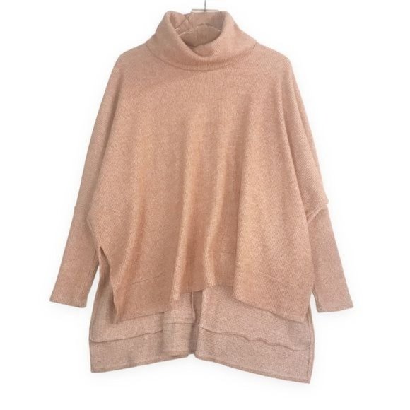 STORY Extra Oversized Heather Knit Mock Neck Sweater Size Small - Picture 1 of 9